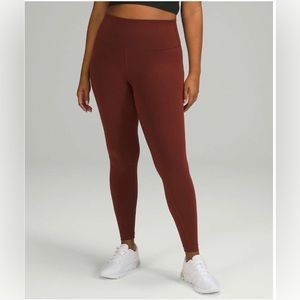 Lululemon wunder train high-rise tight 25” in red